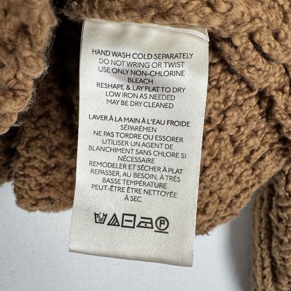 Free People Sweater Womens Small Brown Crop Chunky Knit Boho Hippie Festival - Picture 11 of 13